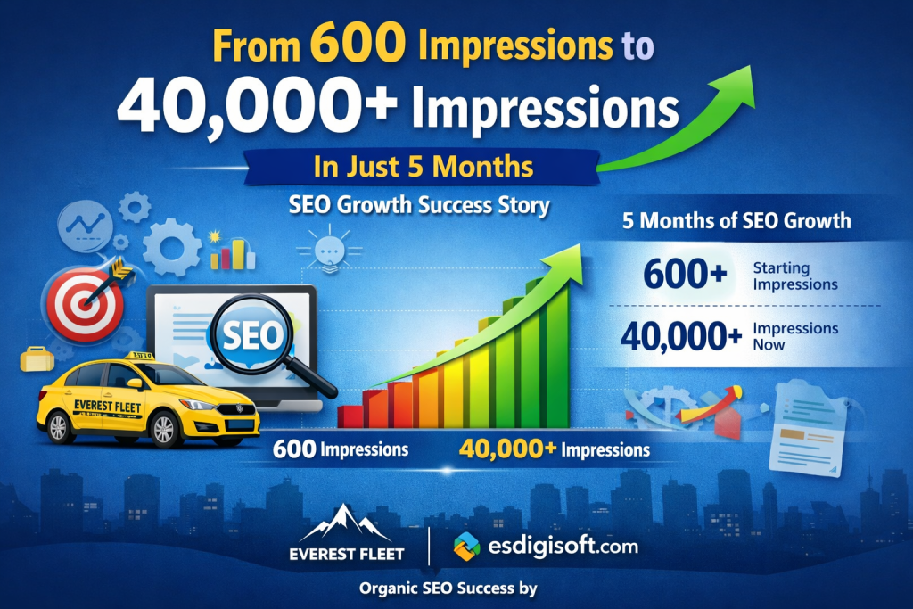 From 600 Impressions to 40,000+ Impressions in Just 5 Months: SEO Growth 